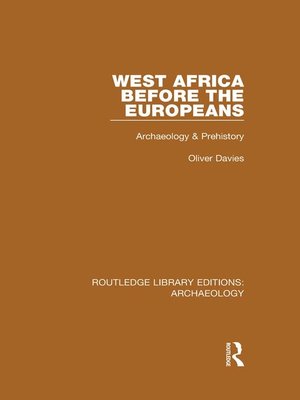 cover image of West Africa Before the Europeans